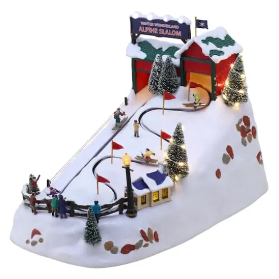 15" Lighted Winter Wonderland Alpine Slalom {1}