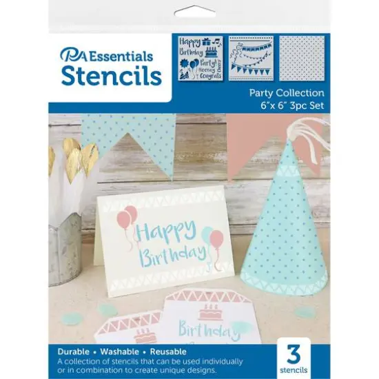 PA Essentials Party Collection Stencil Set {1}