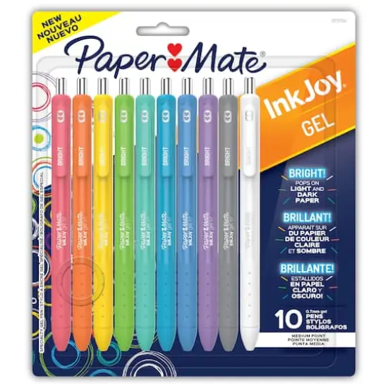 Paper Mate® InkJoy® Medium Point Bright 10 Color Retractable Gel Pen Set {1}