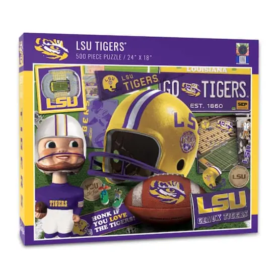 College Team Retro Series 500 Piece Puzzle LSU Tigers {1}
