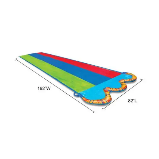 Banzai® 16ft. Triple Racer Water Slide™ with 3 Bodyboards {3}