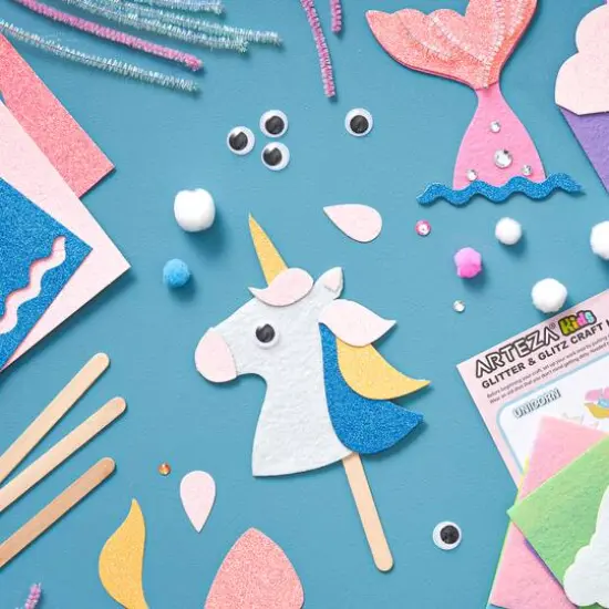 Arteza&reg; Kids Felt Craft Kit, Glitter & Glitz {7}