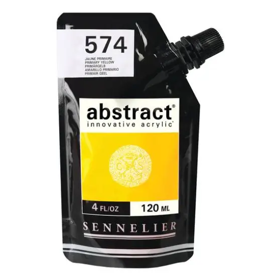 Sennelier Abstract&reg; Satin Acrylic Paint, 4oz. Primary Yellow {1}