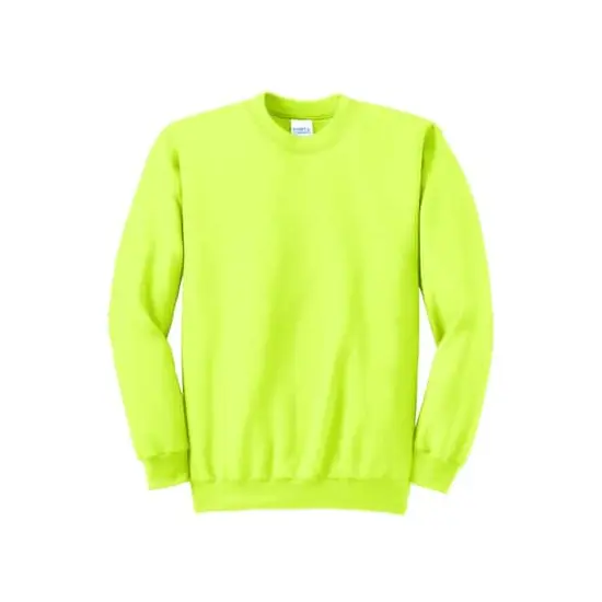 Port & Company&reg; Essential Fleece Crewneck Sweatshirt Safety Green {1}