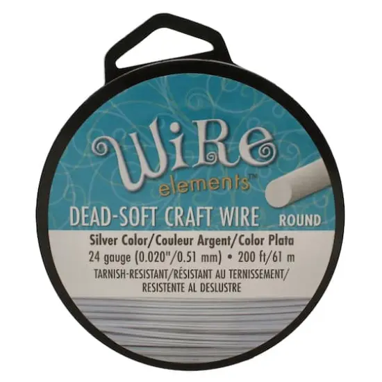 The Beadsmith&reg; Wire Elements&trade; 24 Gauge Tarnish Resistant Soft Temper Wire, 200ft. Silver {5}