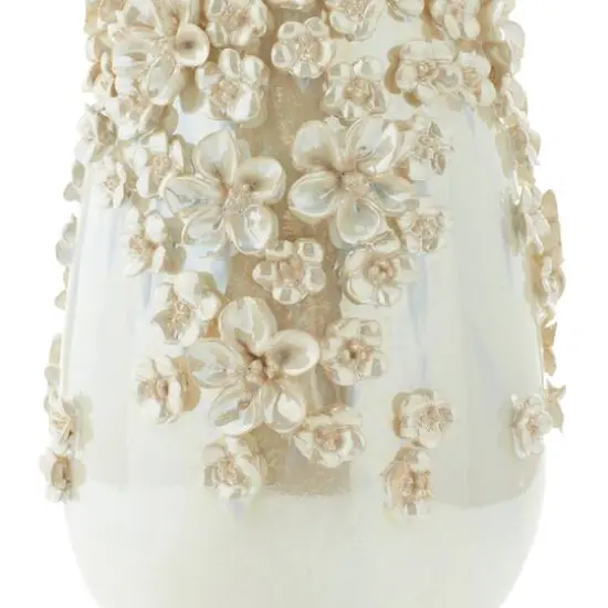 Cream Ceramic Farmhouse Vase, 16" x 9" x 9" {8}