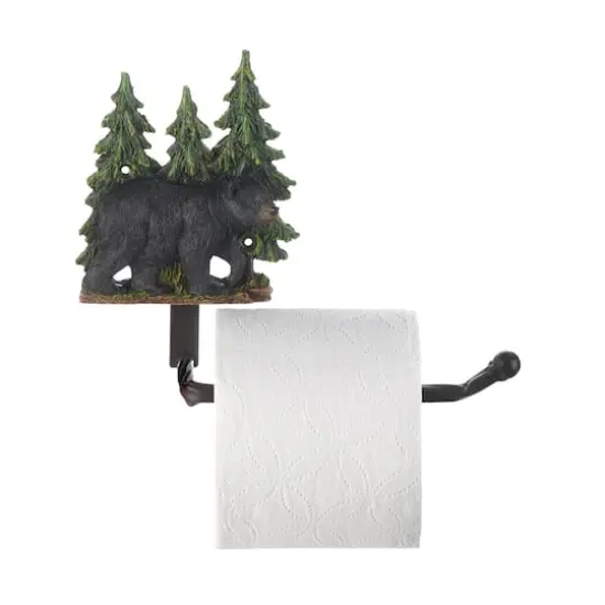 Black Bear Toilet Paper Holder {3}