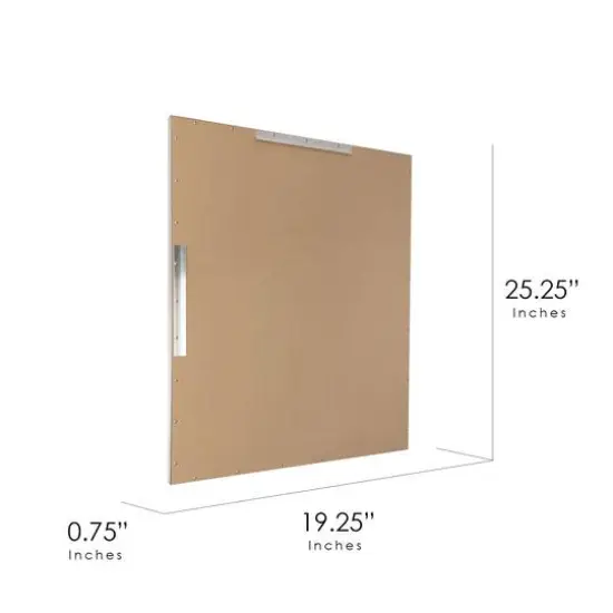 Head West 25" Brushed Nickel Stainless Steel Framed Wall Mirror {7}