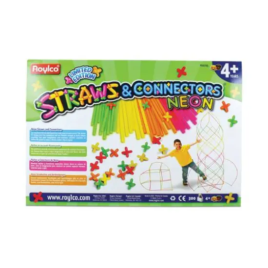 Straws & Connectors Neon - 300 Piece Set {4}