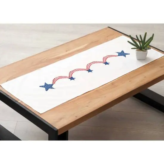 Leisure Arts&reg; Patriotic Table Runner Stamped Cross Stitch Kit {3}