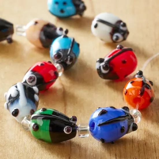 Ladybug Glass Beads, 12mm by Bead Landing&trade; {3}