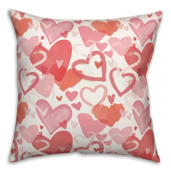 Heart Cluster Pattern 18" x 18" Throw Pillow {1}