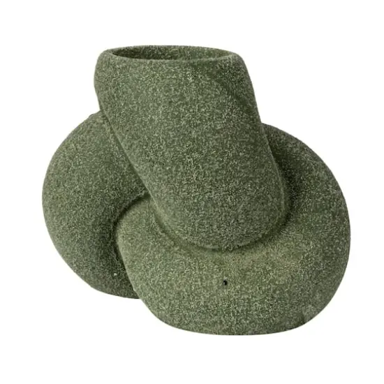 Hello Honey&reg; 4" Green Stoneware Tealight & Taper Candle Holder {10}