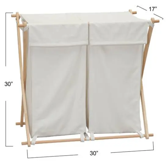 Household Essentials X-Frame Laundry Sorter White {4}