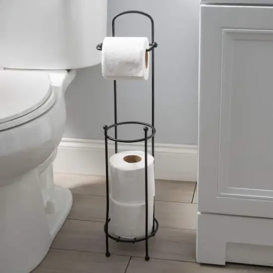 Bath Bliss Matte Black Toilet Paper Holder & Dispenser {4}