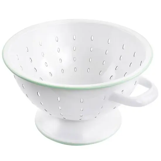 Martha Stewart 5qt. White Enamel on Steel Colander {6}