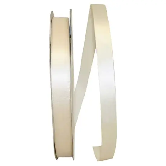 JAM Paper 5/8" x 100yd. Satin Single Face Ribbon Ivory {1}