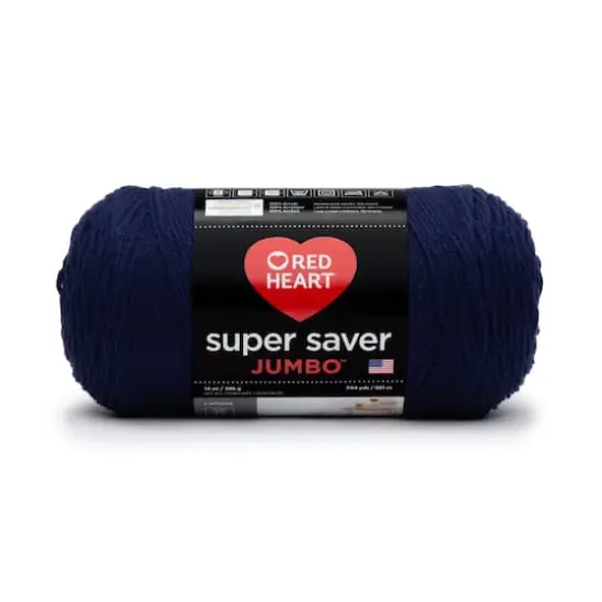 Red Heart&reg; Super Saver&reg; Solid Jumbo Yarn, 14oz. Soft Navy {1}