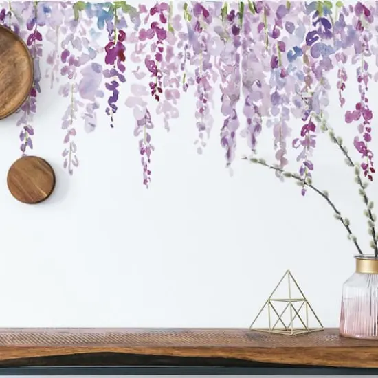 RoomMates Watercolor Wisteria Peel & Stick Giant Wall Decals {3}