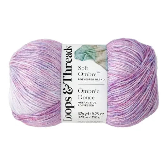 Soft Ombre&trade; Yarn by Loops & Threads&reg; Plum/Periwinkle/White {1}