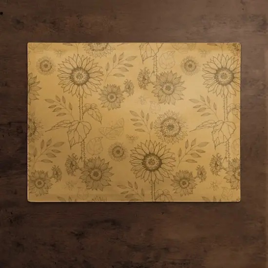 Sunflower Icons Cotton Twill Placemat Gold {3}
