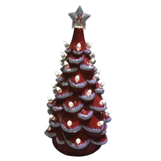 Santa's Workshop 14" NCAA College Team Ceramic LED Christmas Tree University of Alabama {1}