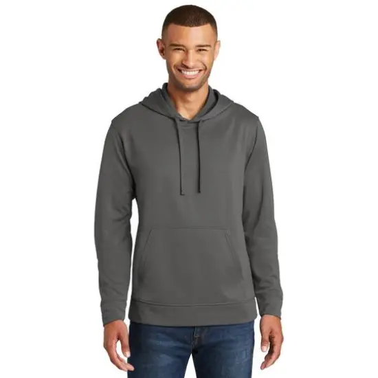 Port & Company&reg; Performance Fleece Pullover Hooded Adult Sweatshirt Charcoal {3}