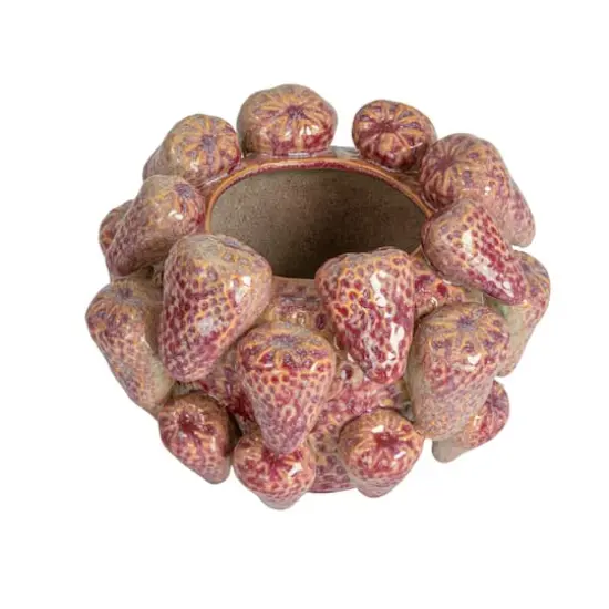Hello Honey® 5.25" Berry Delight 3D Strawberry Stoneware Planter Vase {1}
