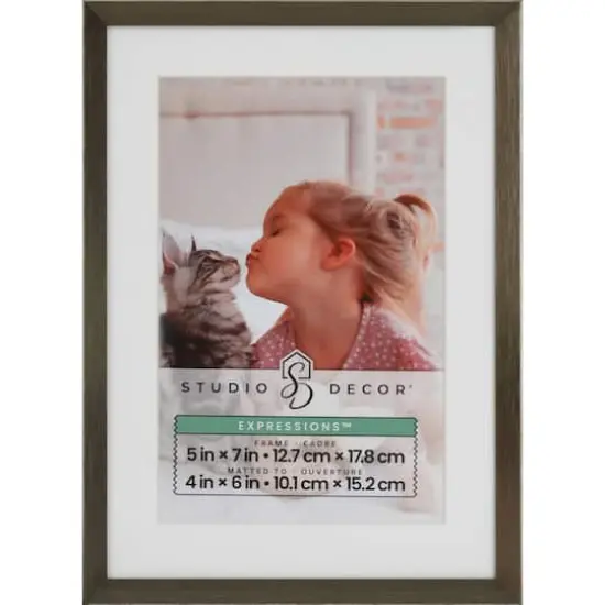 Expressions&trade; Aluminum Frame with Mat by Studio D&eacute;cor&reg; Pewter {1}
