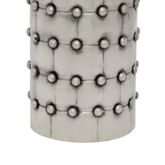 Silver Metal Industrial Candle Holder Set {7}