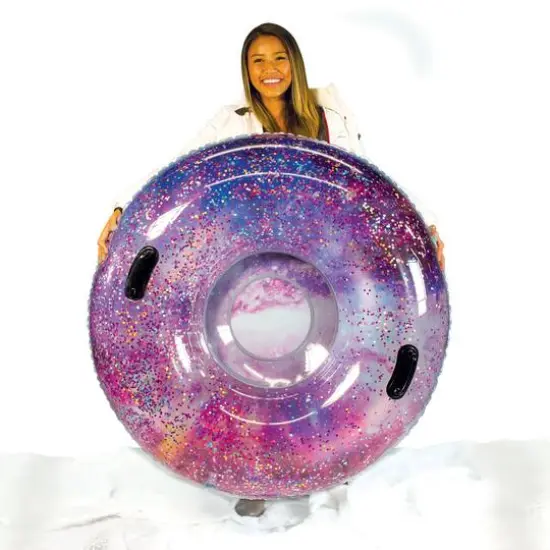 SnowCandy 48" PinkDeep Space Galaxy Glitter Snow Tube {3}