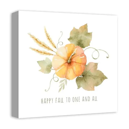 Happy Fall To One And All Canvas Wall Art {3}