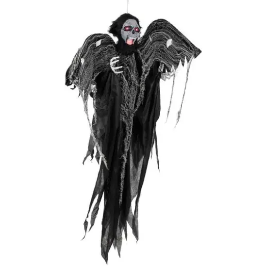 5ft. Animated Hanging Zombie Vampire with Lights & Sound Halloween Decoration {6}