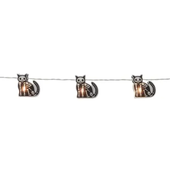 10ct. Warm White LED Skeleton Cat String Lights by Ashland&reg; {1}