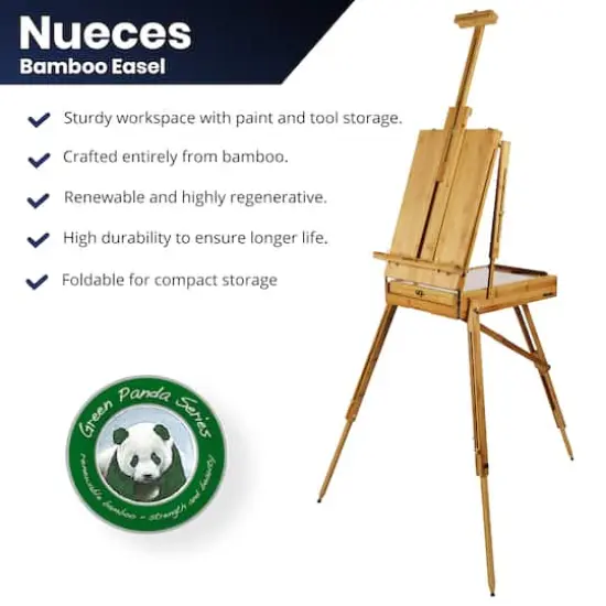 Pacific Arc French Box Bamboo Studio Easel with Storage {5}