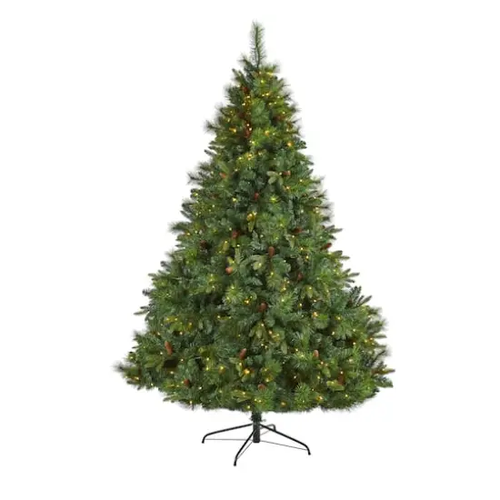 7.5ft. Pre-Lit West Virginia Mixed Pine Artificial Christmas Tree, Clear Lights {1}