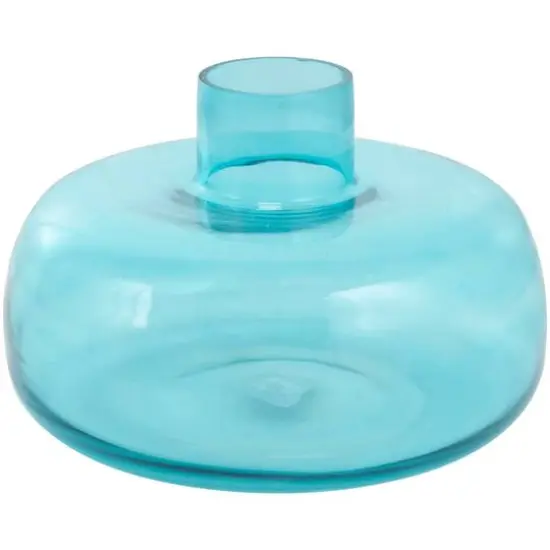 Blue Glass Rounded Vase Set {6}