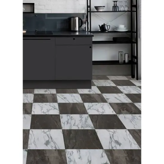 FloorPops Opaline Raven Peel & Stick Floor Tile Bundle {3}