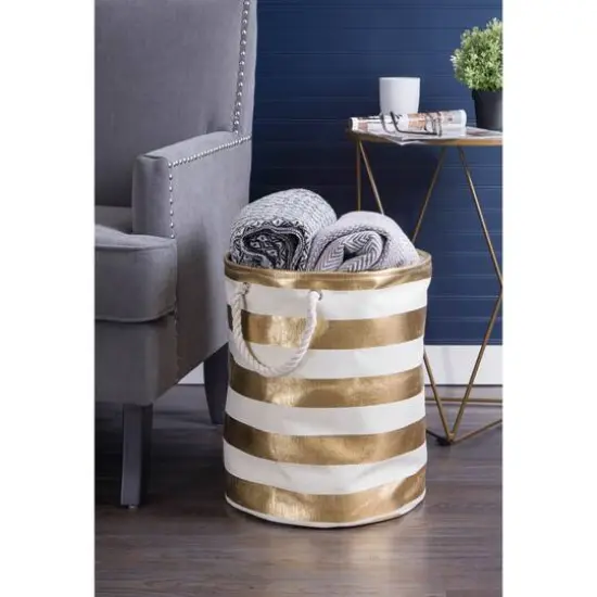 DII&reg; 17" Woven Paper Storage Bin Gold {6}