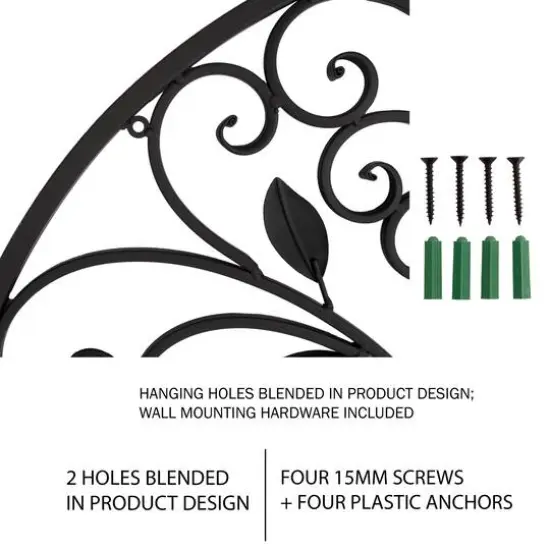 Hastings Home 49" Iron Arched Window Panel Wall D&eacute;cor {5}