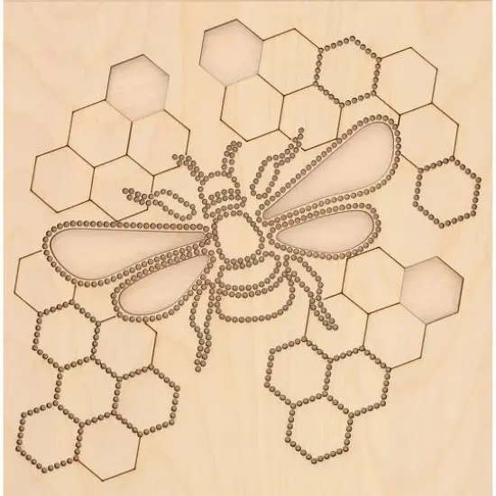 Leisure Arts&reg; Intermediate Bee Wood Stitchery Panel Kit {5}
