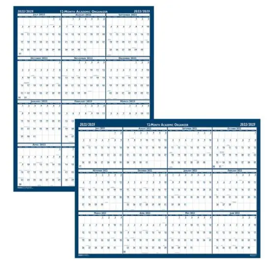 18" x 24" Laminated Reversible Academic Wall Calendar  {1}