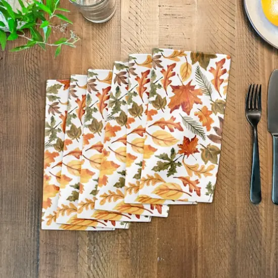 Fall Leaves Pattern Cotton Twill Napkin {4}