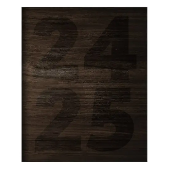 TF Publishing 2024-2025 Medium Walnut Wood Monthly Planner {1}