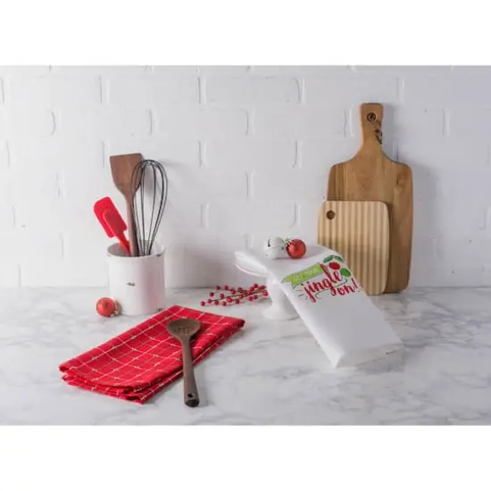 DII&reg; Assorted Jingle On Holiday Printed Dishtowel Set {7}