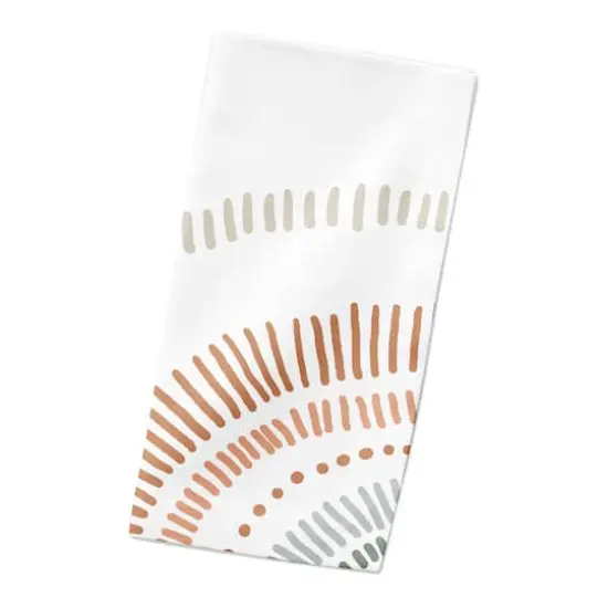 Dashed Earthtones 10" x 10" Cotton Twill Napkin {3}