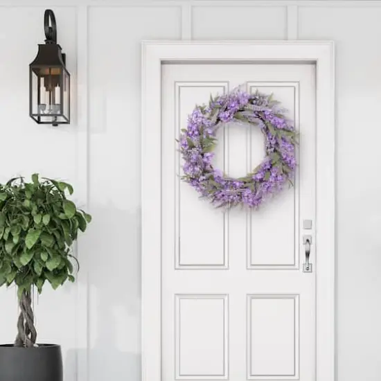 30" Purple Spring Lavender & Lilac Wreath {4}
