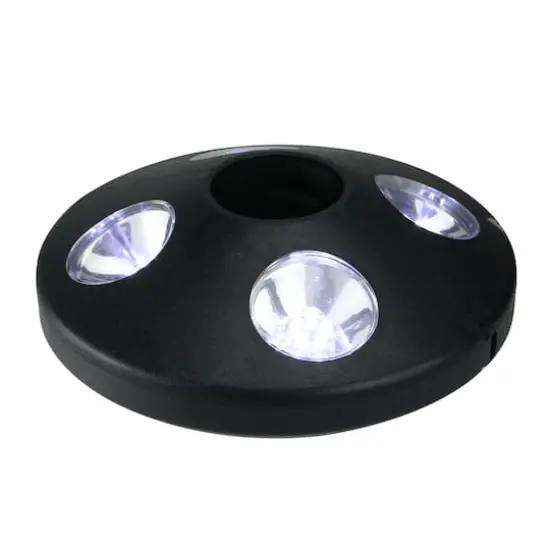 8" Black 4-Panel Patio Umbrella Light {3}