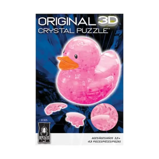 3D Crystal Puzzle - Rubber Duck (Pink) {4}
