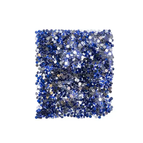 John Bead Acrylic Round Flat Back Rhinestones, 4mm Royal Blue {4}